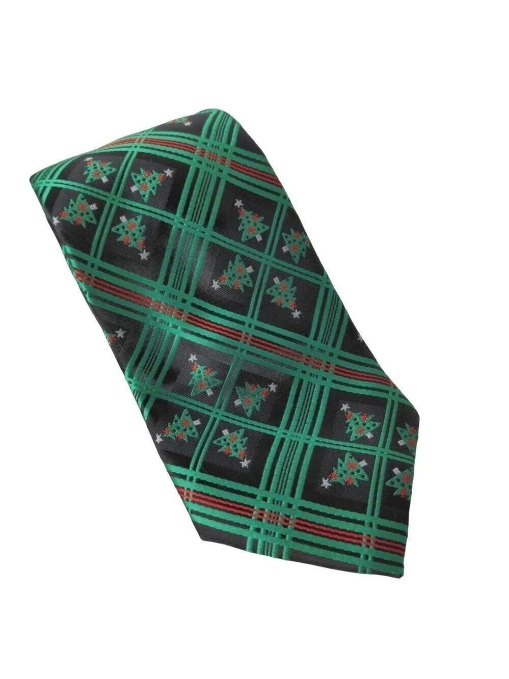 Hallmark Green Red Plaid Necktie